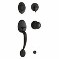 Weslock Hillcrest Single Cylinder Handleset with Salem Knob Matte Black Finish 02810-2S2FR2D